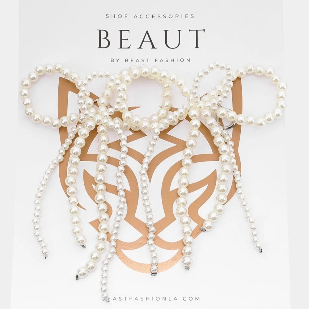 Pearl Fashion Beaded Bow Shoe Accessories - Picture 8 of 10